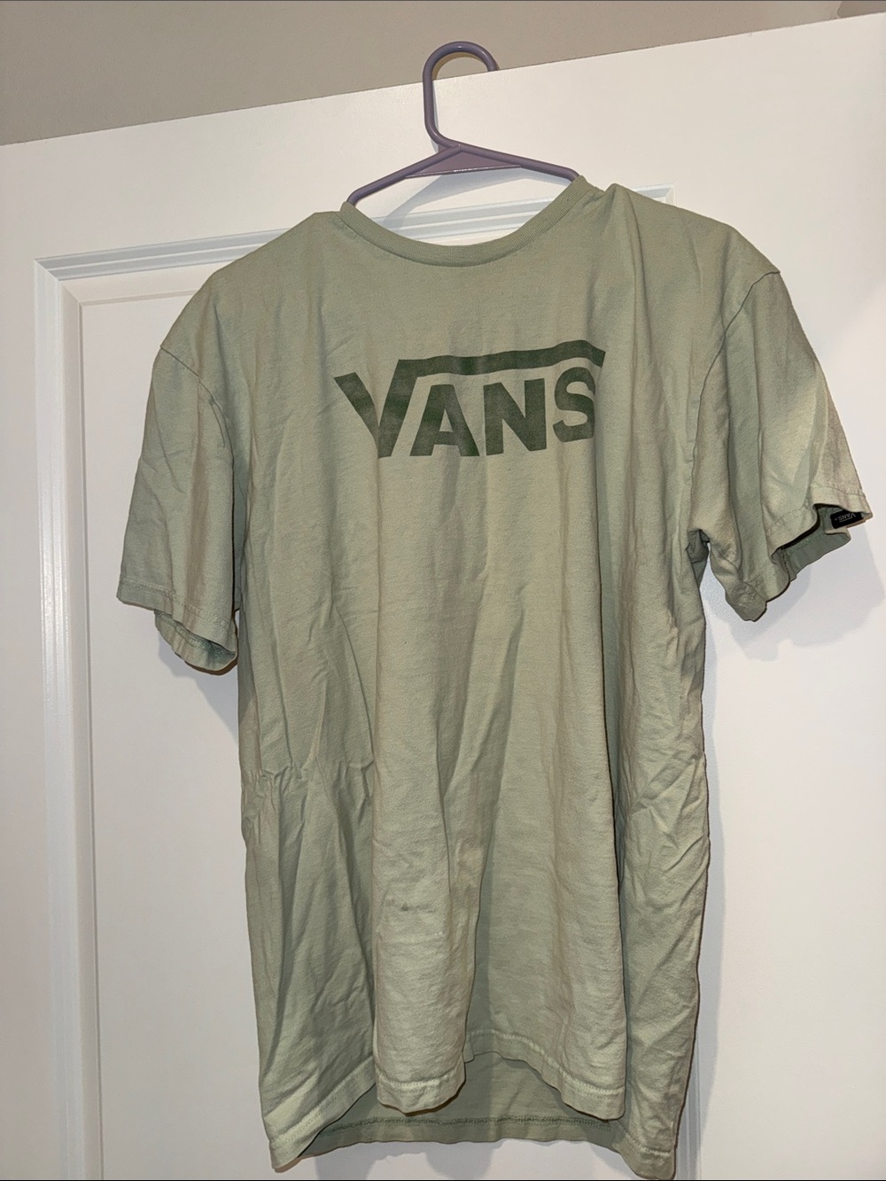 Vans Olive Green Logo Short Sleeve Tee